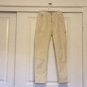 Brandy Melville White/Ivory Jane Cargo Pants